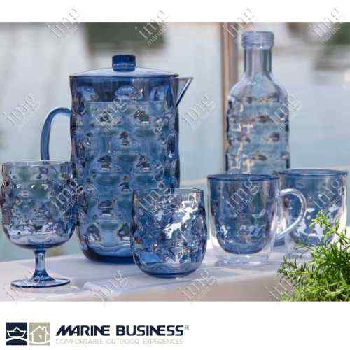 Stoviglie infrangibili antigraffio Moon Blu Marine Business