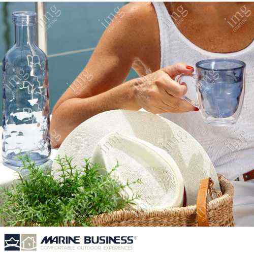 Stoviglie infrangibili in MS BPA Free serie Moon Blu Marine Business