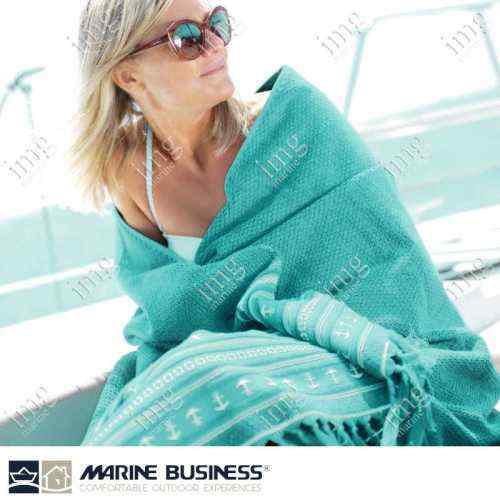 Asciugamano in spugna Anchor Acqua Linea Santorini di Marine Business