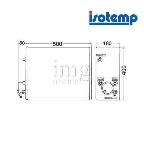 Boiler rettangolare Slim Isotemp Misure