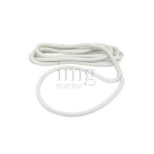 Cima ormeggio bianca a treccia alta tenacità con gassa