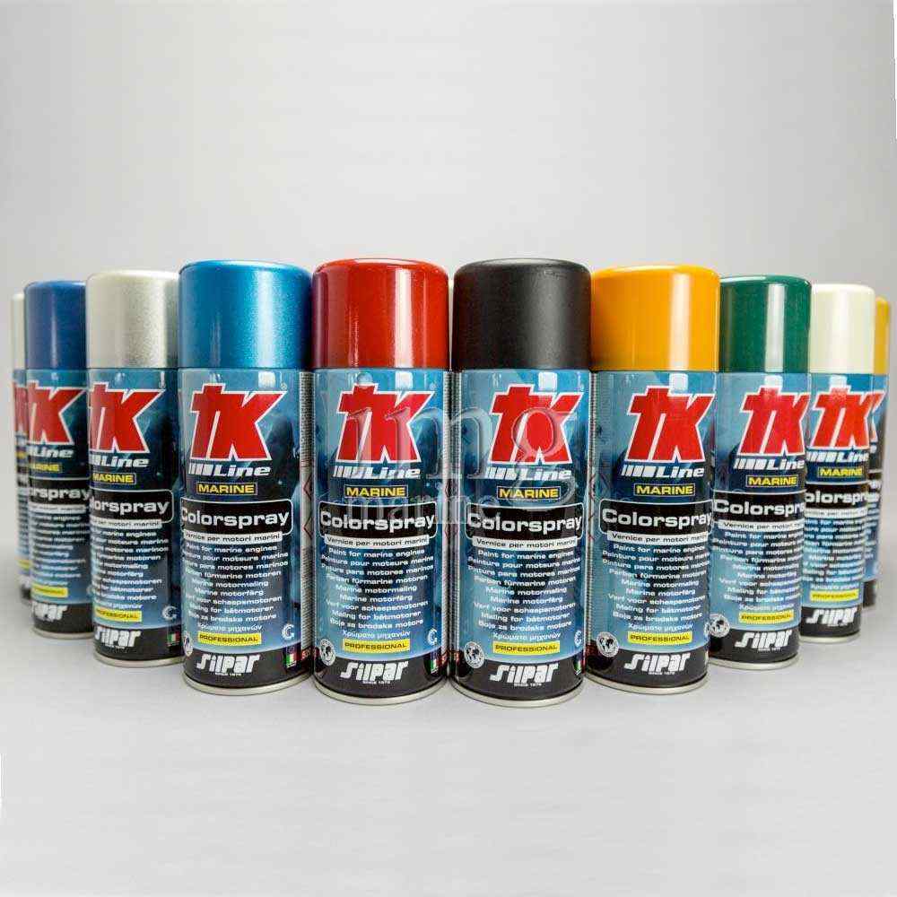 Vernice Spray TK per motori marini Vernice Spray colore ARGENTO BMW/GM  SILVER Met.