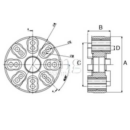 Giunto elastico 16FBD per linea asse