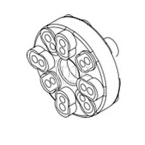 Giunto elastico 16FBD per linea asse disegno