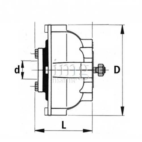 Giunto di accoppiamento elastico Vetus 6