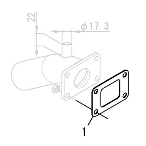 Guarnizione scarico Yanmar 2/3YM disegno