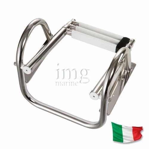 Scaletta inox telescopica con maniglioni chiusi