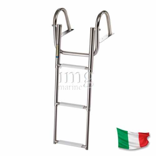 Scaletta inox telescopica con maniglioni