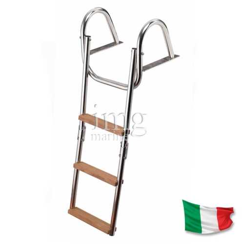 Scaletta inox pieghevole con maniglioni