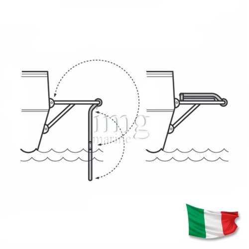 Scaletta inox pieghevole per plancetta T2/3