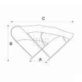 Tendalino parasole Sombrero 3 archi Alluminio disegno