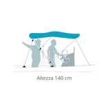 Tendalino parasole Sport 3 archi - Altezza