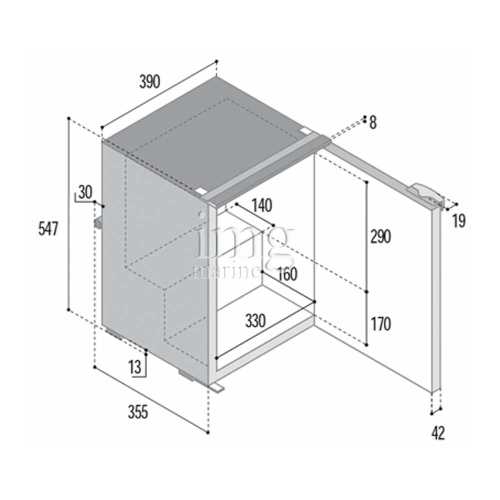 Frigorifero 39 litri VFC39i misure