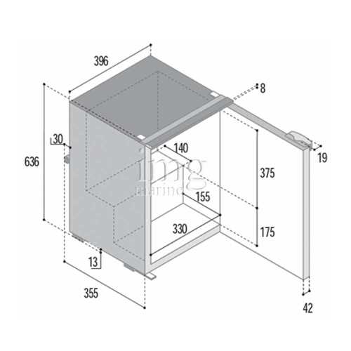 Frigorifero 50 litri VFC50i misure