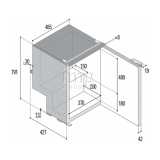 Frigorifero C85i CHR Vitrifrigo compressore interno - misure