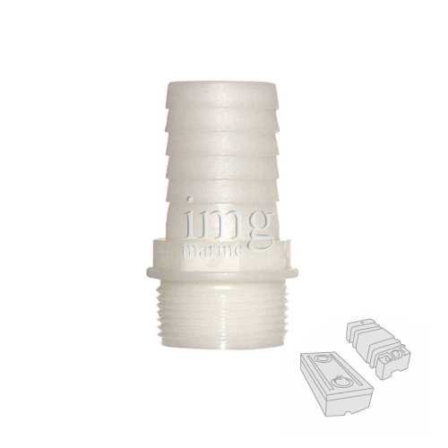 Raccordo portagomma dritto 1"1/4 x 35