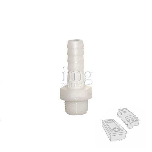 Raccordo portagomma dritto 1/2 x 12