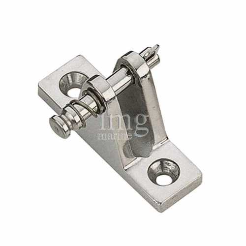 Basetta a forcella dritta con perno sfilabile inox 316