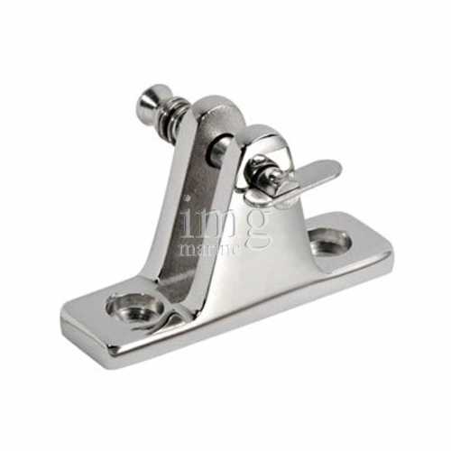 Basetta a forcella dritta con perno sfilabile inox 316