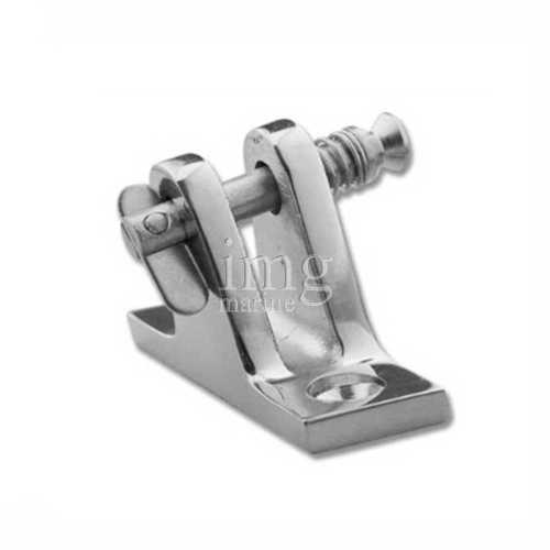 Basetta a forcella inclinata con perno sfilabile inox 316