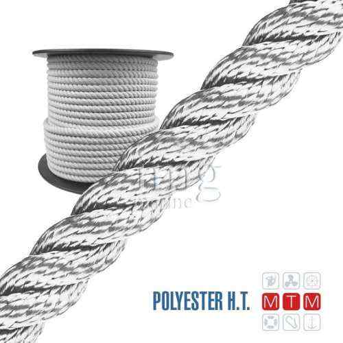 Cima 3 legnoli Poliestere HT in bobina bianco