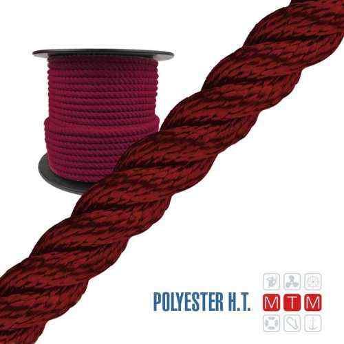 Cima 3 legnoli Poliestere colorato HT in bobina bordeaux