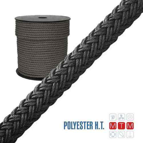 Cima 16 legnoli Poliestere HT colorato in bobina nero