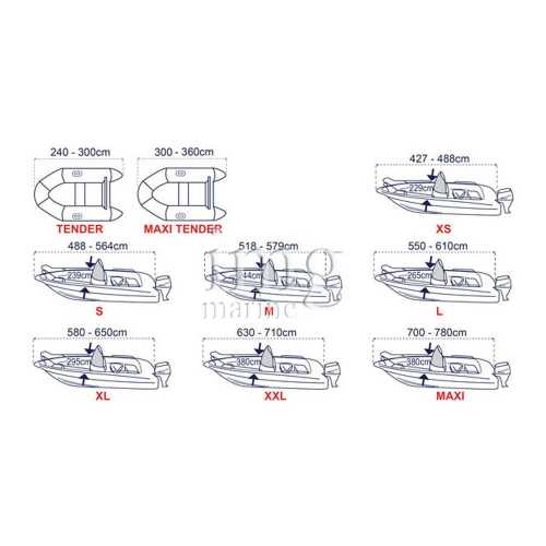 Misure Telo copri barca Covy Lux