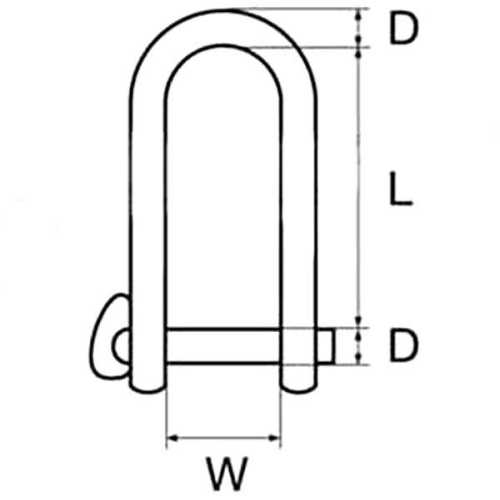 Grillo con chiusura a scatto inox AISI 316 carico di rottura dichiarato misure