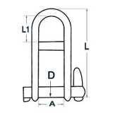 Grillo con chiusura a scatto inox AISI 316 con barretta misure