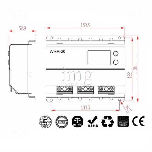 Regolatore di carica MPPT WRM 20A Western misure