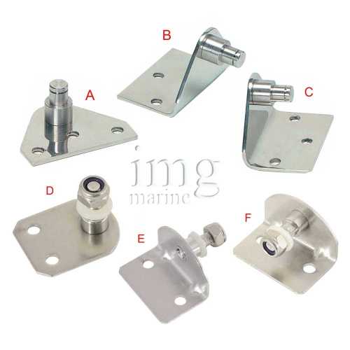 Staffe per molle a gas e attuatori in acciaio inox