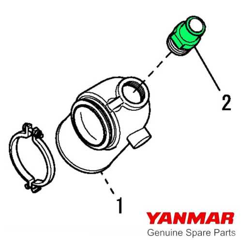 Manicotto scarico miscelato 4LH-LP Yanmar originale