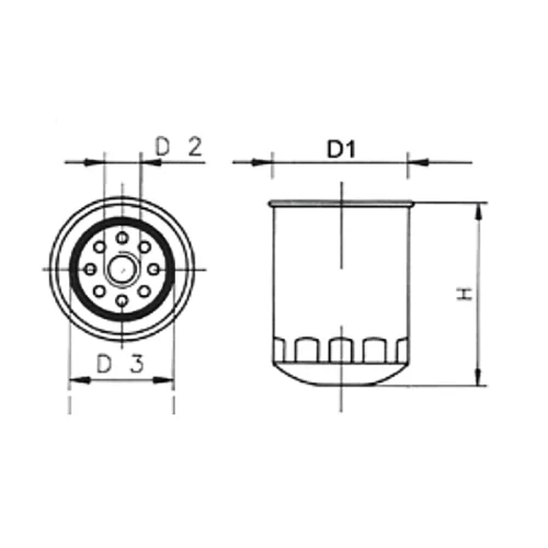 Filtro Olio UNI per Volvo-Penta 2001