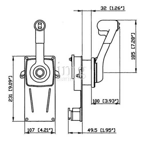 Comando monoleva B183 disegno Comando monoleva B183 disegno