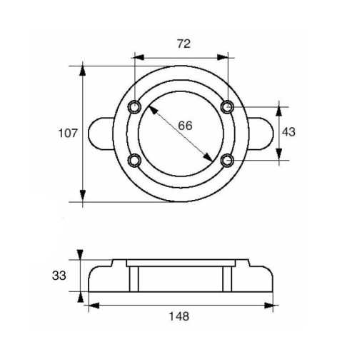 Anodo a collare Sail Drive SD20/30 Yanmar Originale disegno