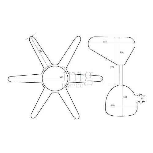 Generatore eolico 90W misure