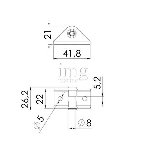 Base a forcella per attuatori disegno
