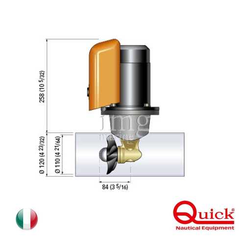 Elica di prua Bow Thruster BTQ 125-30 Quick misure