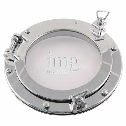 Oblò tondo in ottone cromato collo 25