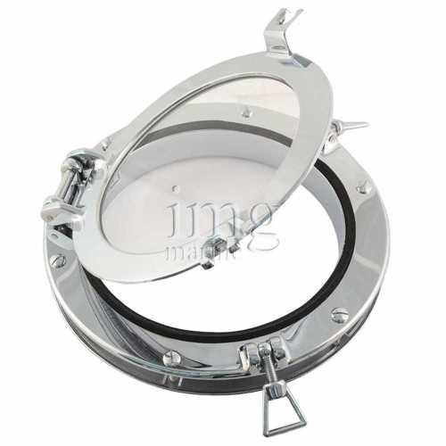 Oblò tondo in ottone cromato collo 25