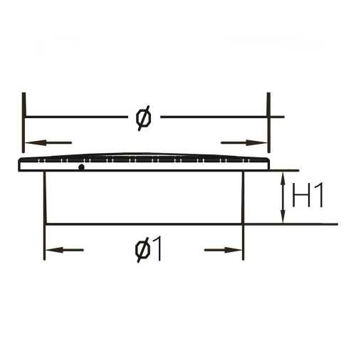 Plafoniera Led quadra Chrome-R misure