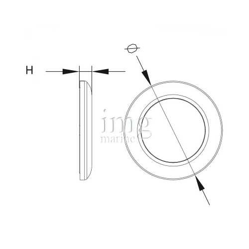 Plafoniera Led inox Slim disegno