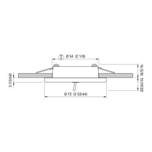 Faretto Led inox Ted-CS disegno