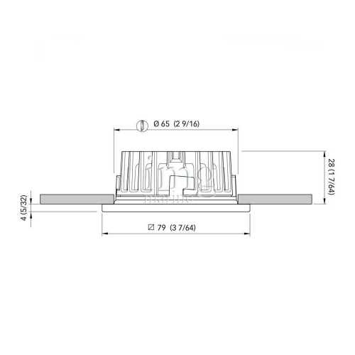 Faretto Led inox Marina-HP misure
