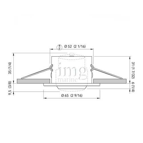 Faretto Led inox Yoko misure