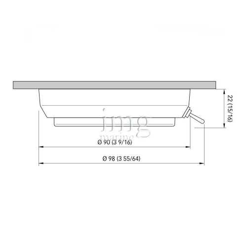Plafoniera Led inox Tim misure