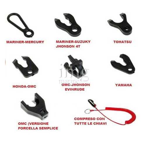 Chiavi di sicurezza motore fuoribordo esempi