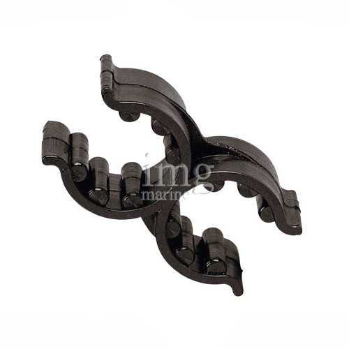 Clip doppia in plastica nera