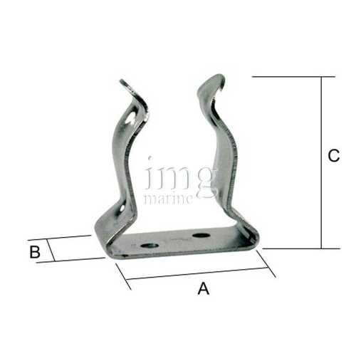 Clip in acciaio inox disegno
